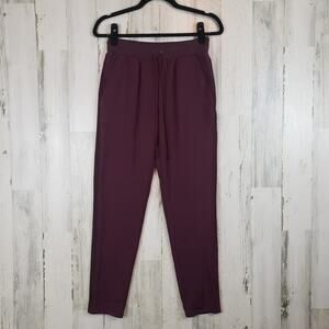 NWT Color Block Burgundy Purple Stretchy Lounge Leisure Pants Women's Size 4